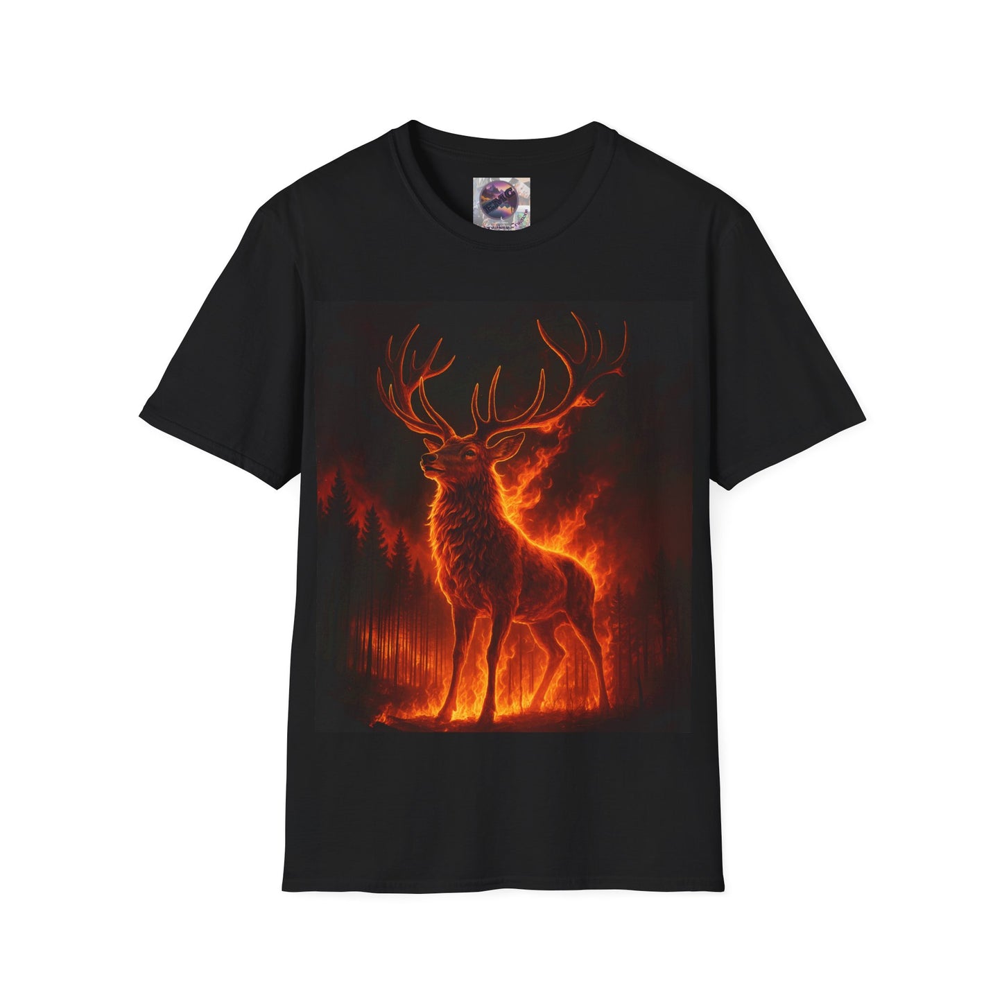 "Blazing Inferno Stag Spirt" Graphic Tee