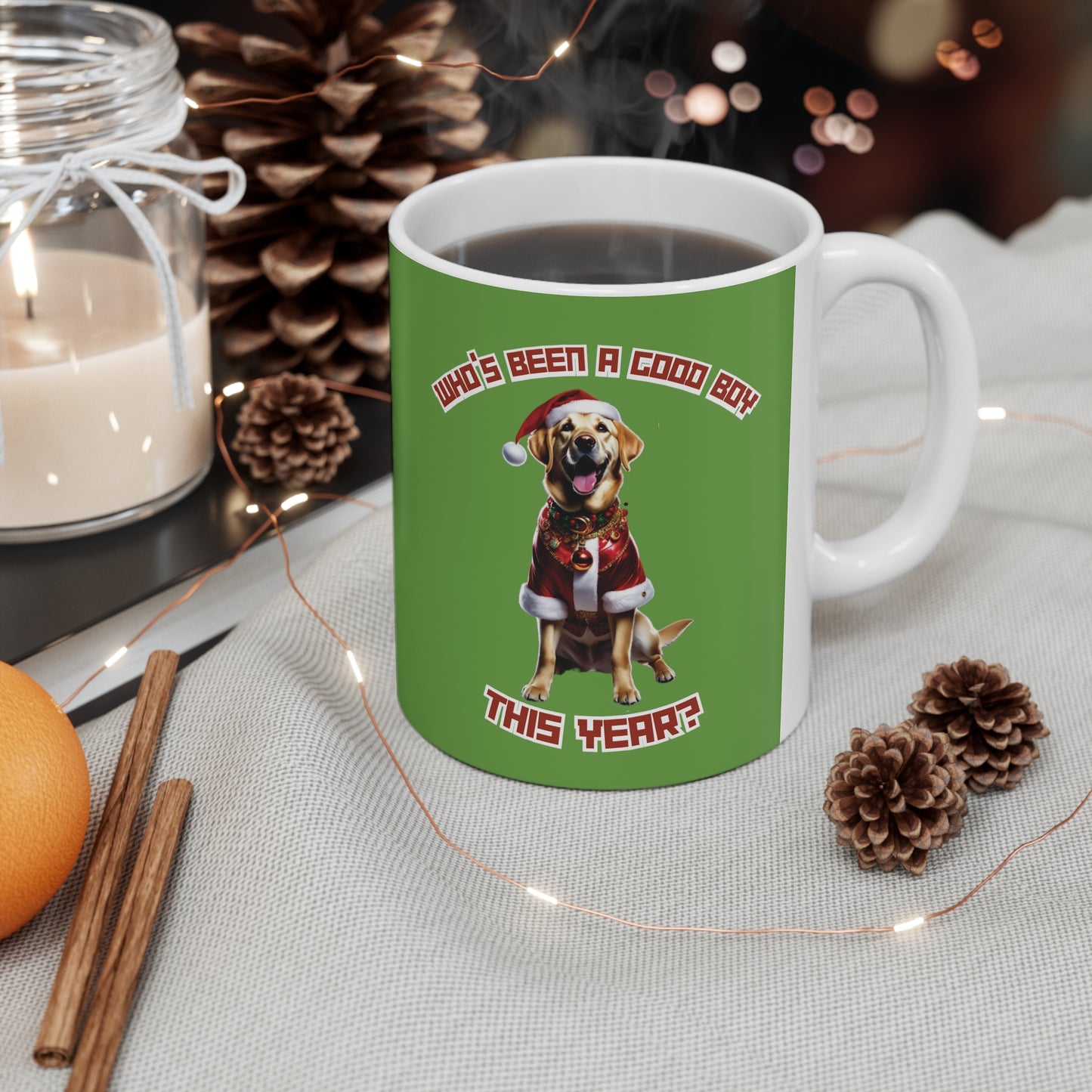 "Who's Been A Good Boy" Golden Retriever 11oz Mug