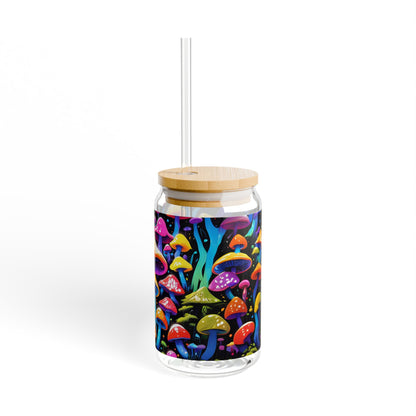 "Groovy Mushroom" 16oz Glass Tumbler