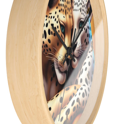 "Leopard Lovers" Wall Clock