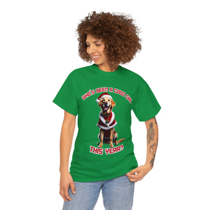 "Who's Been A Good Girl" Golden Retriever Tee