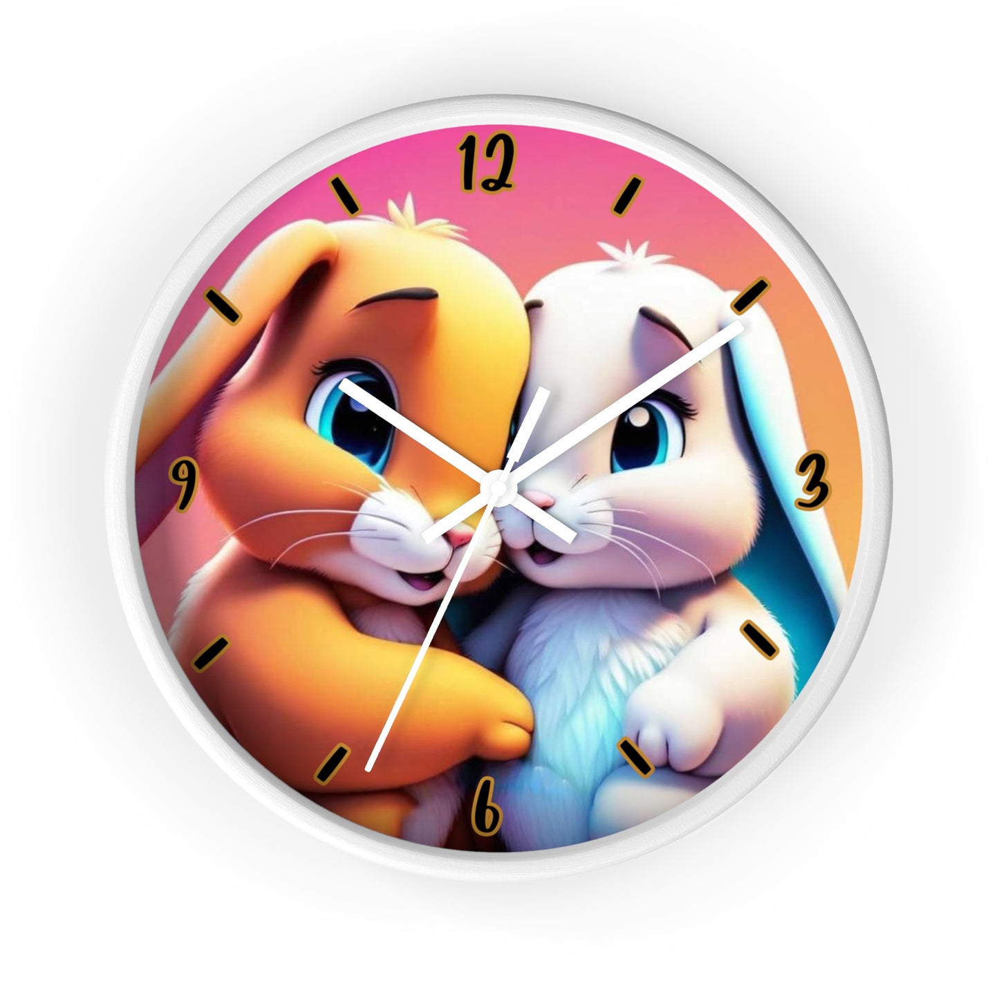 "Bunny Lovers" Wall Clock