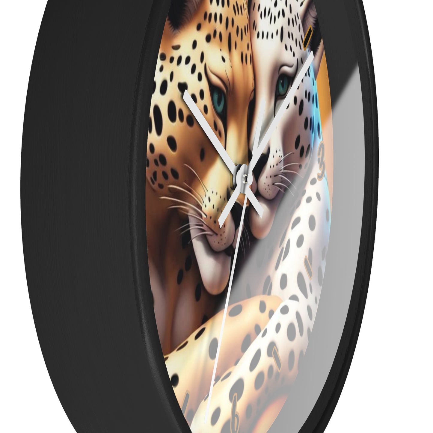 "Leopard Lovers" Wall Clock