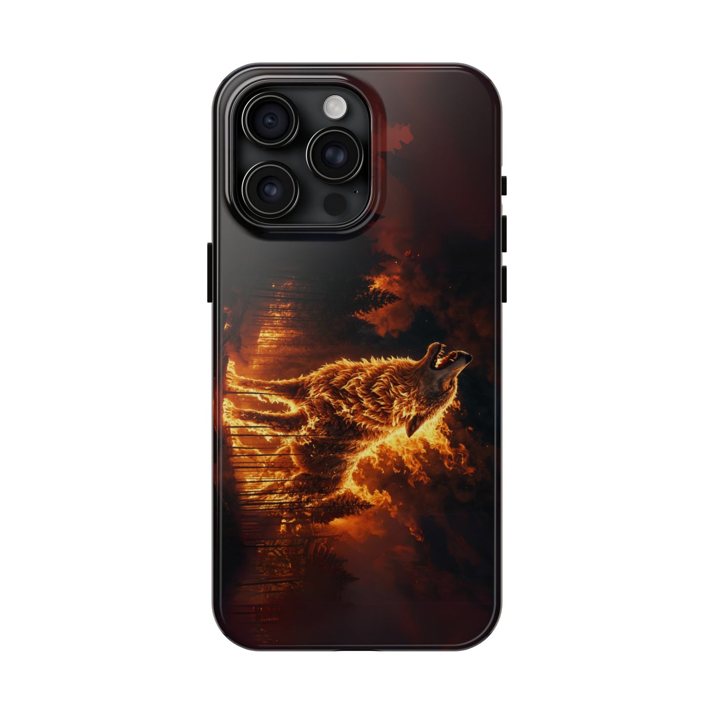 "Blazing Inferno Wolf Spirit" Tough Phone Case