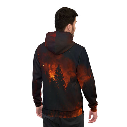 "Blazing Inferno Wolf Spirit" (AOP) Hoodie