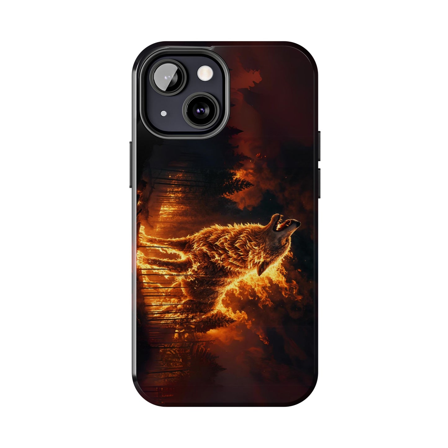 "Blazing Inferno Wolf Spirit" Tough Phone Case