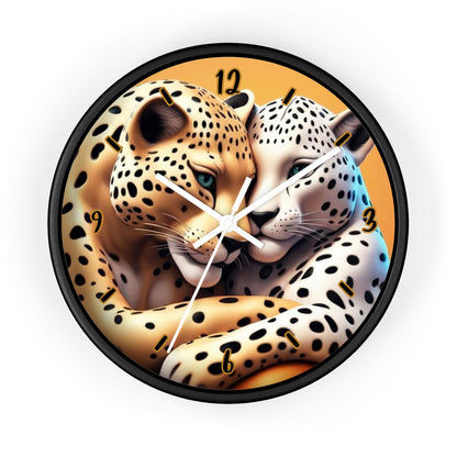 "Leopard Lovers" Wall Clock