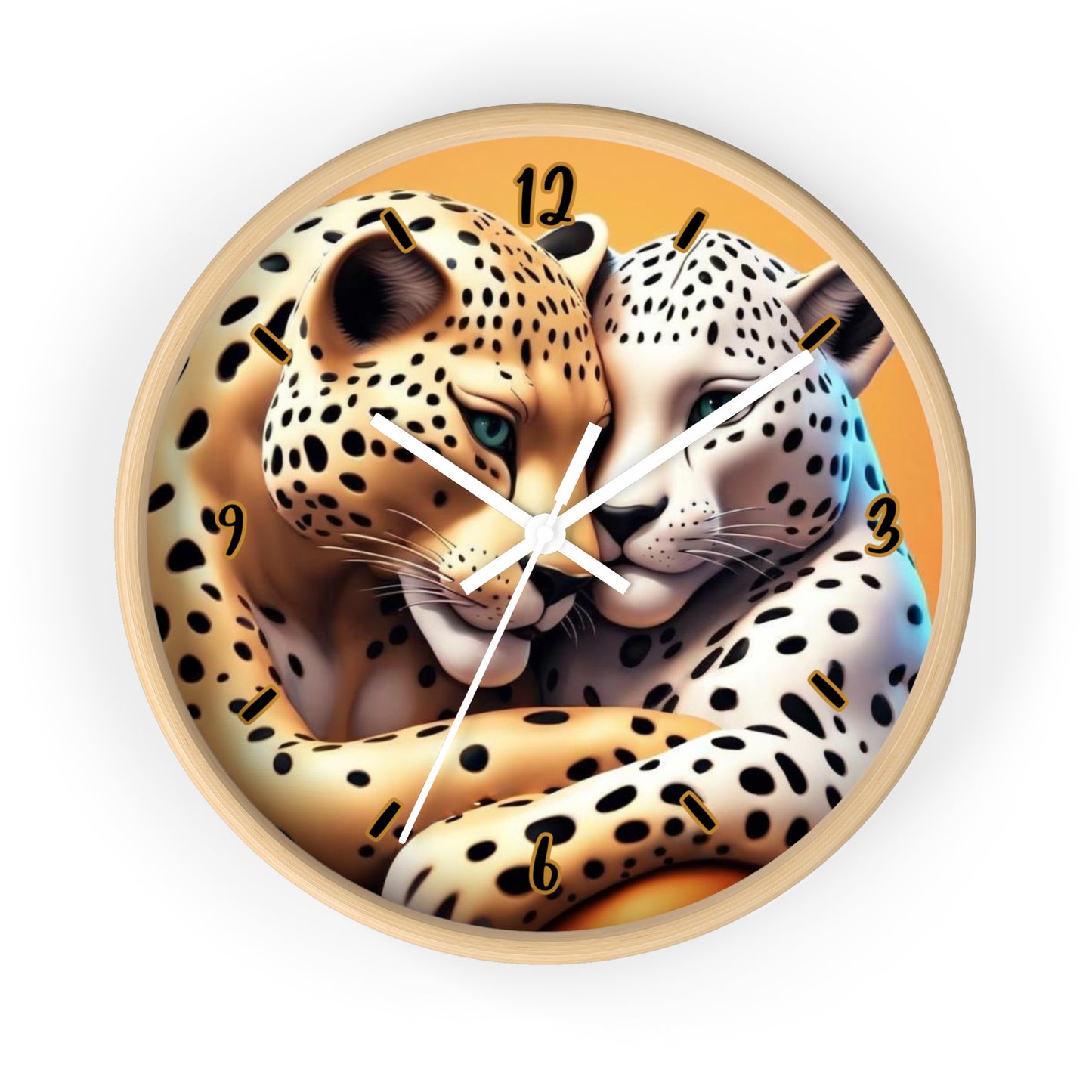 "Leopard Lovers" Wall Clock