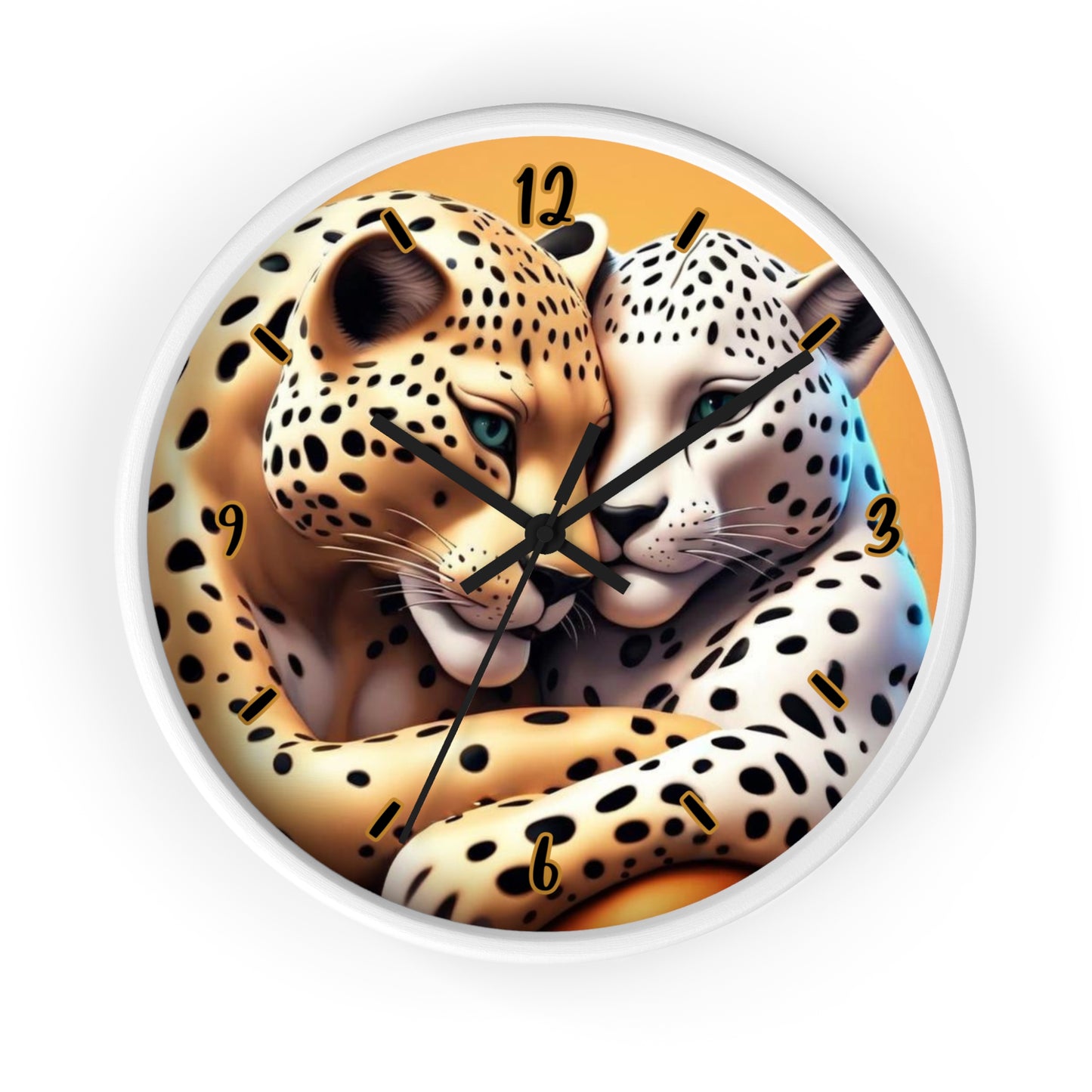 "Leopard Lovers" Wall Clock