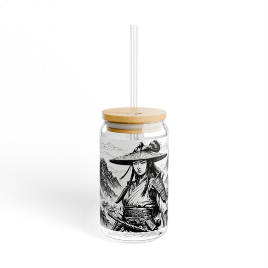 "Warrior Maiden" 16oz Glass Tumbler