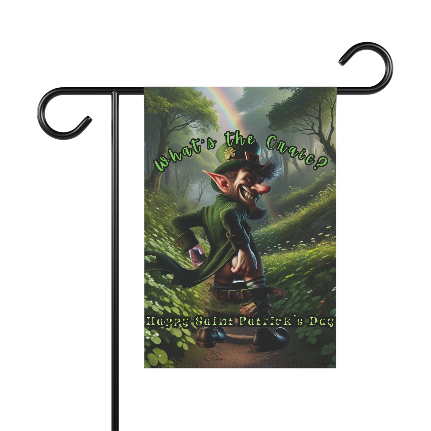"What's the Craic" Garden Flag