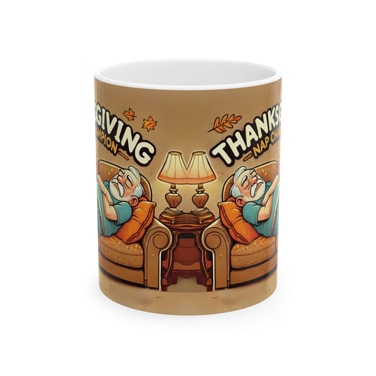 "Nap Champion" 11oz Thanksgiving Day mug