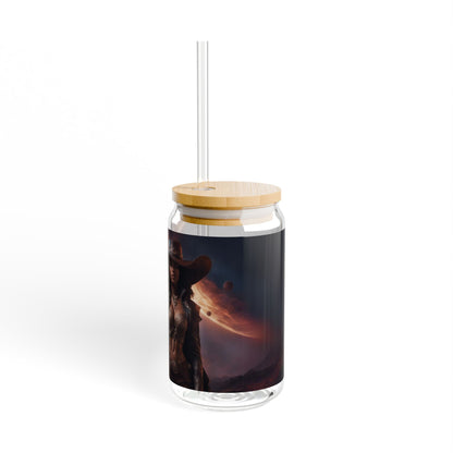 "Space Cowgirl" 16oz Glass Tumbler