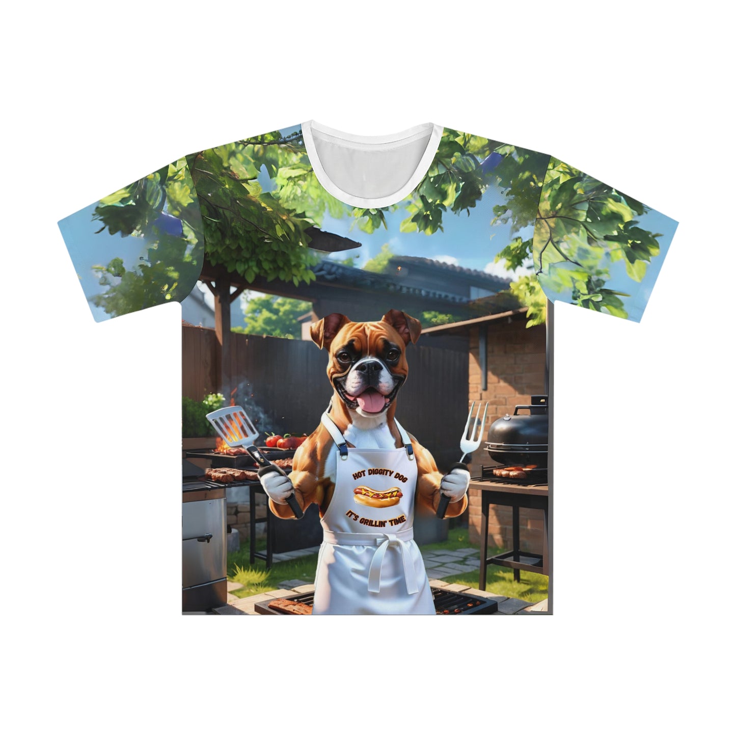 "Hot Diggity Dog" (AOP) T-Shirt