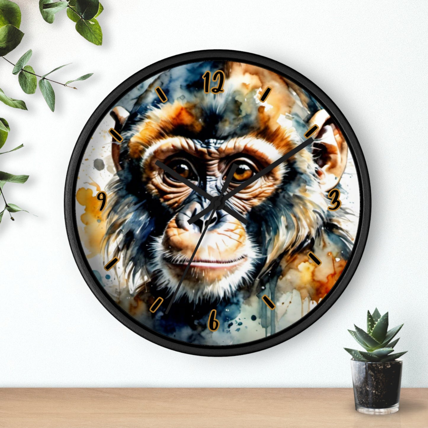 "Chimpanzee Charm" Wall Clock