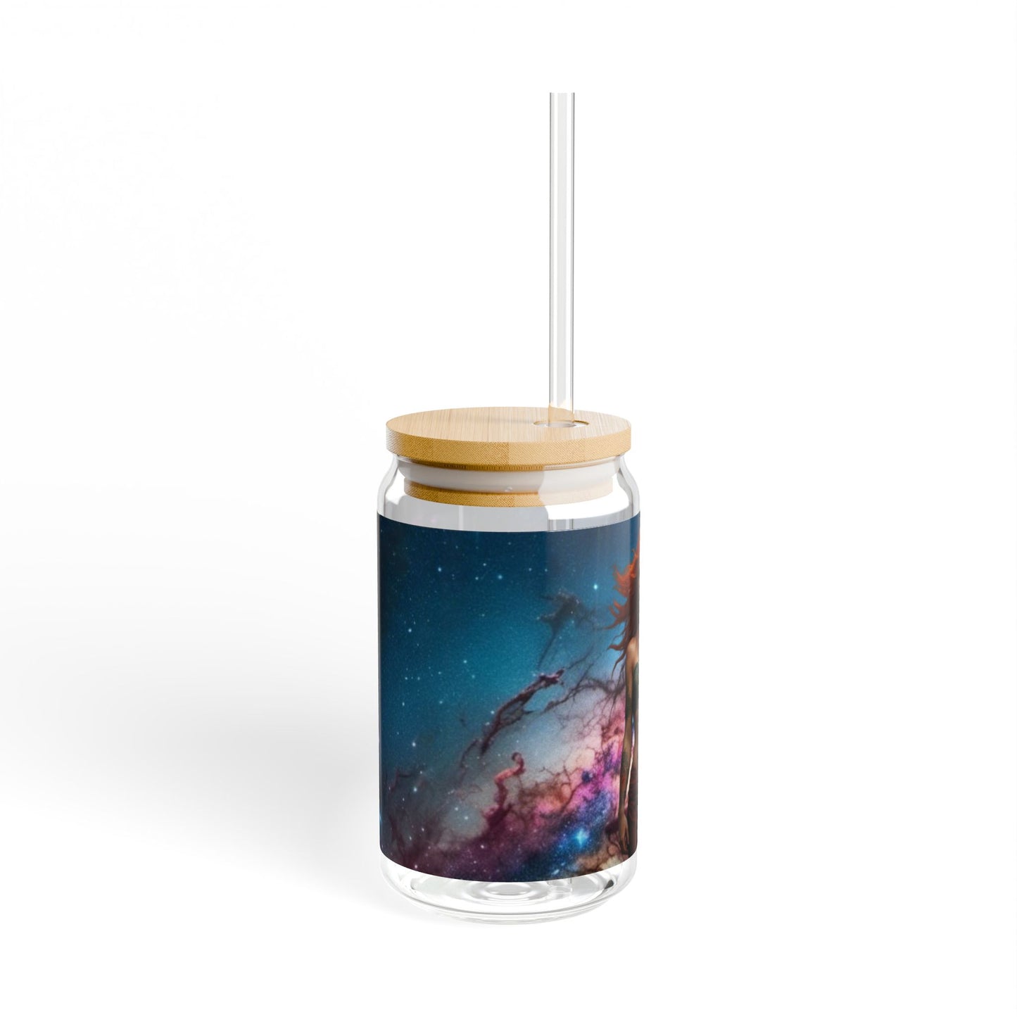 "Galaxy Goddess" 16oz Glass Tumbler