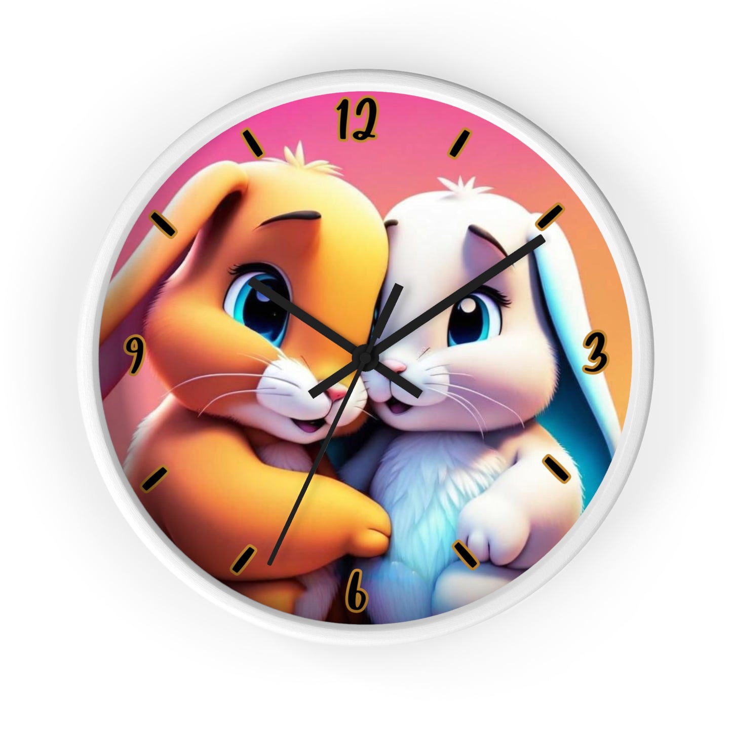 "Bunny Lovers" Wall Clock