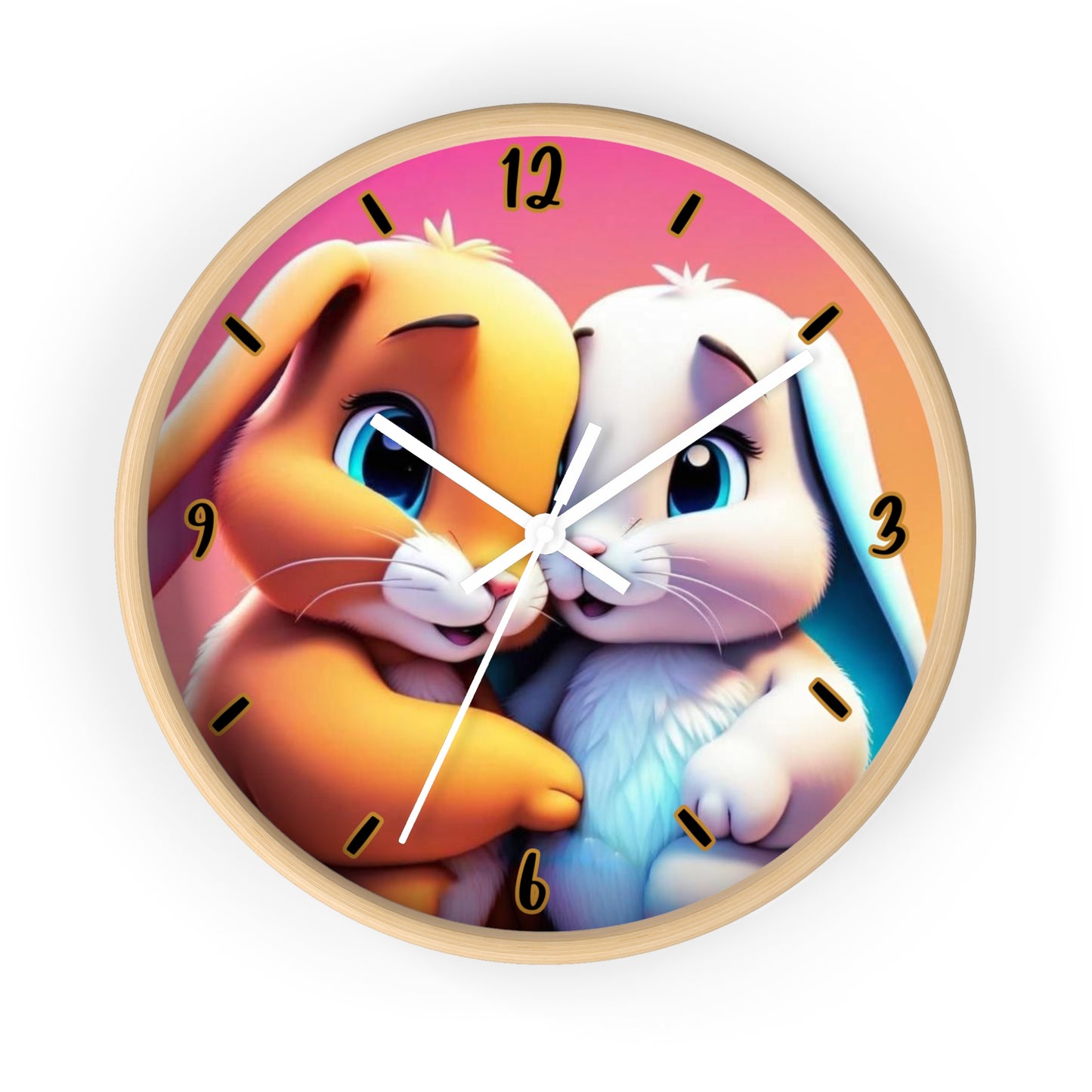 "Bunny Lovers" Wall Clock