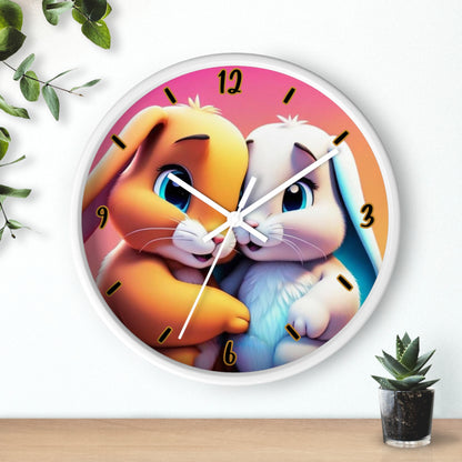 "Bunny Lovers" Wall Clock