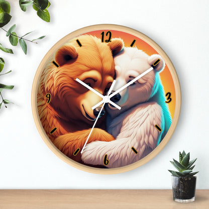 "Bear Hug" Wall Clock