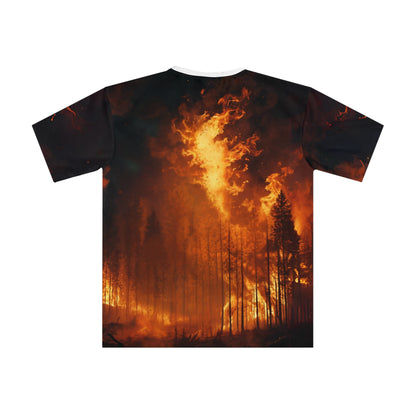 "Blazing Inferno Wolf Spirit" (AOP) T-Shirt