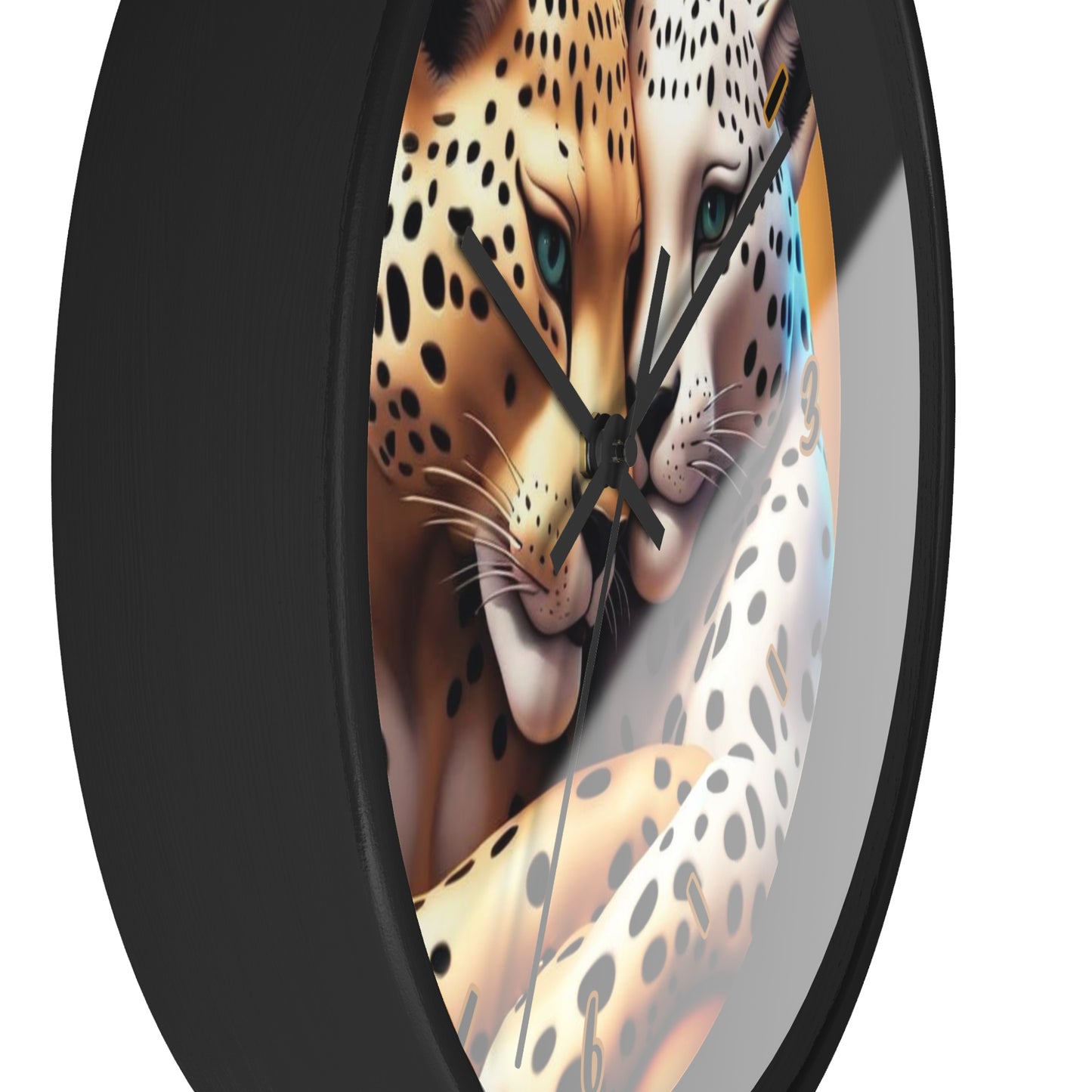 "Leopard Lovers" Wall Clock