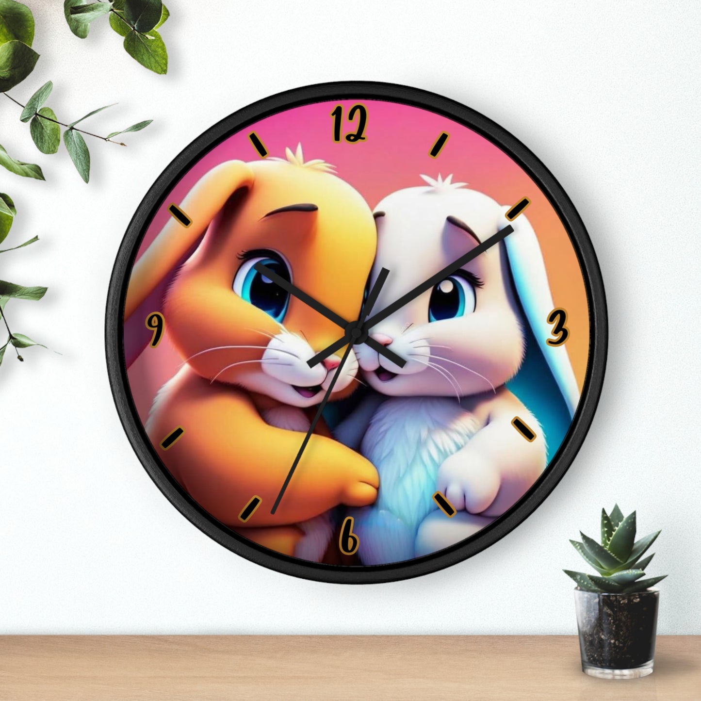 "Bunny Lovers" Wall Clock