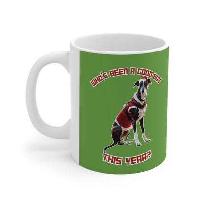 "Who's Been A Good Boy" Greyhound 11oz Mug