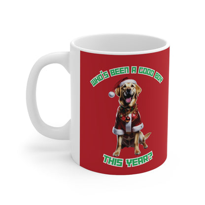 "Who's Been A Good Boy" Golden Retriever 11oz Mug