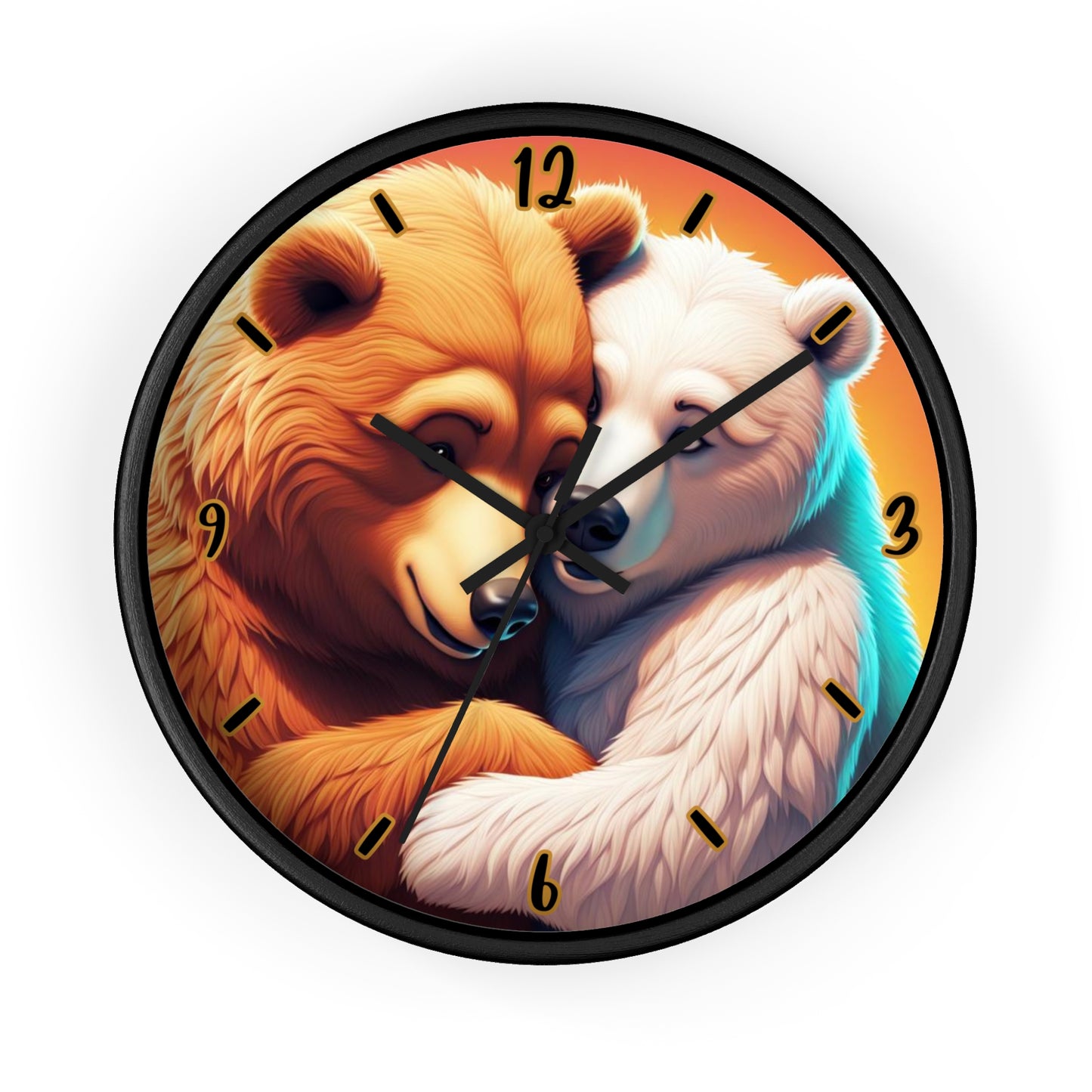 "Bear Hug" Wall Clock