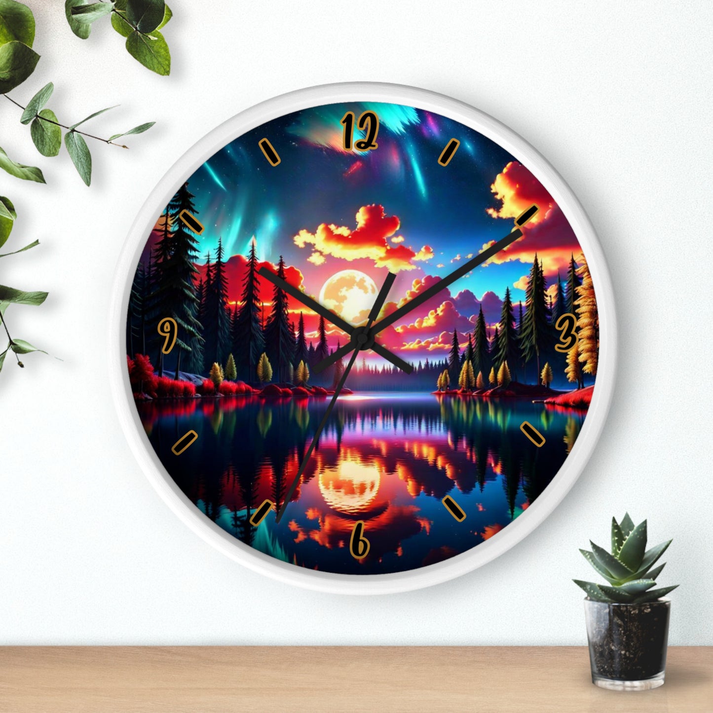 "Sunset Aurora" Wall Clock