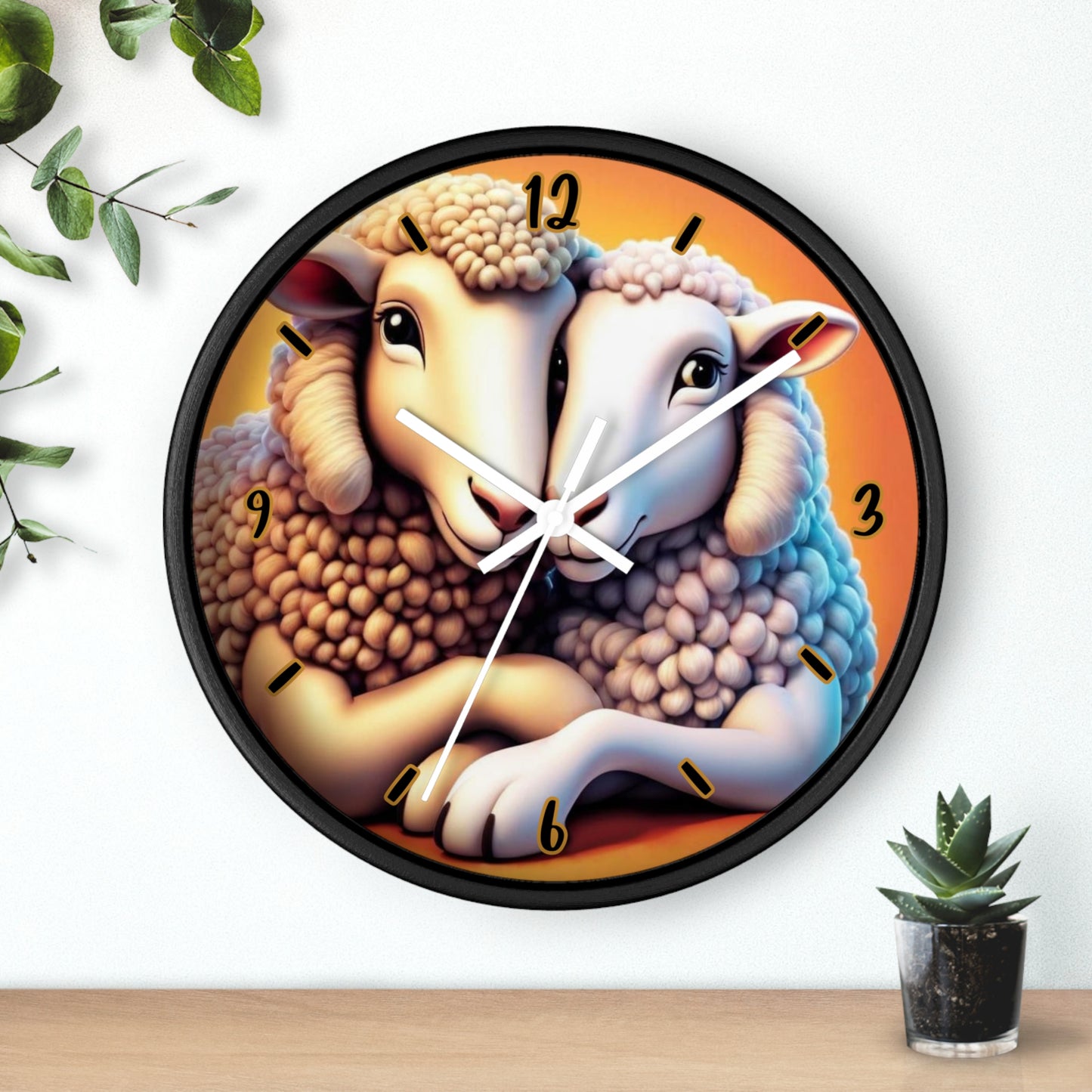 "Cozy Sheep" Wall Clock