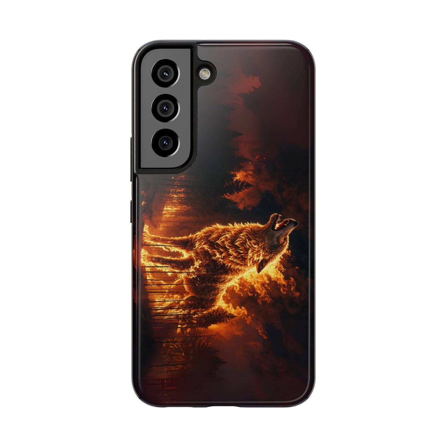 "Blazing Inferno Wolf Spirit" Tough Phone Case