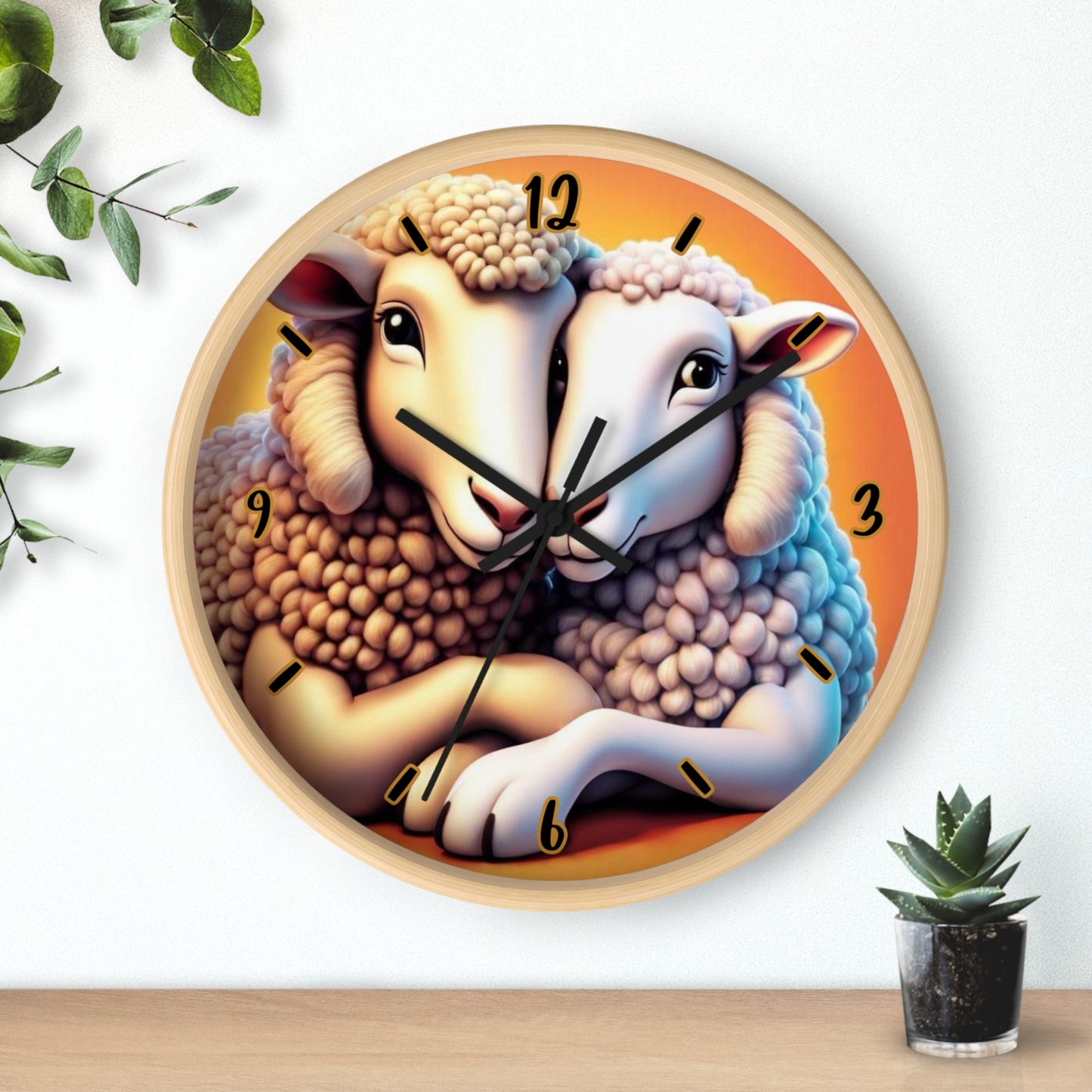 "Cozy Sheep" Wall Clock