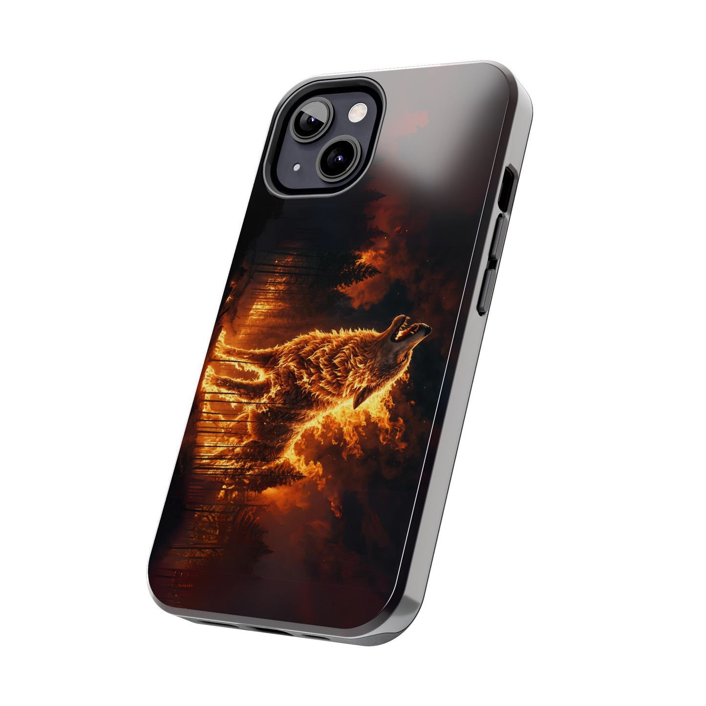 "Blazing Inferno Wolf Spirit" Tough Phone Case