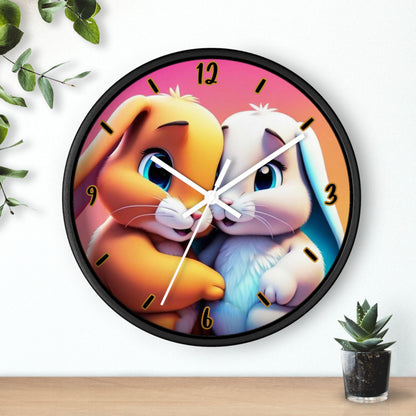 "Bunny Lovers" Wall Clock