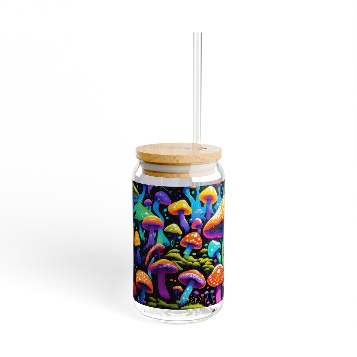 "Groovy Mushroom" 16oz Glass Tumbler