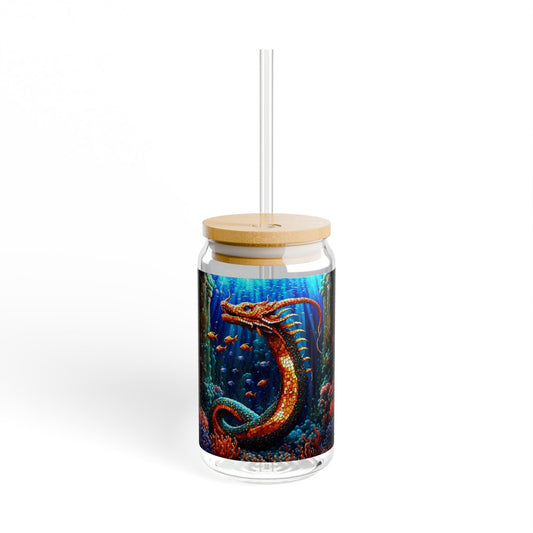 "Sea Serpent" 16oz Glass Tumbler