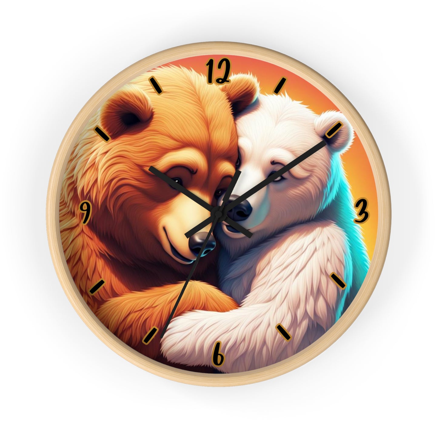 "Bear Hug" Wall Clock