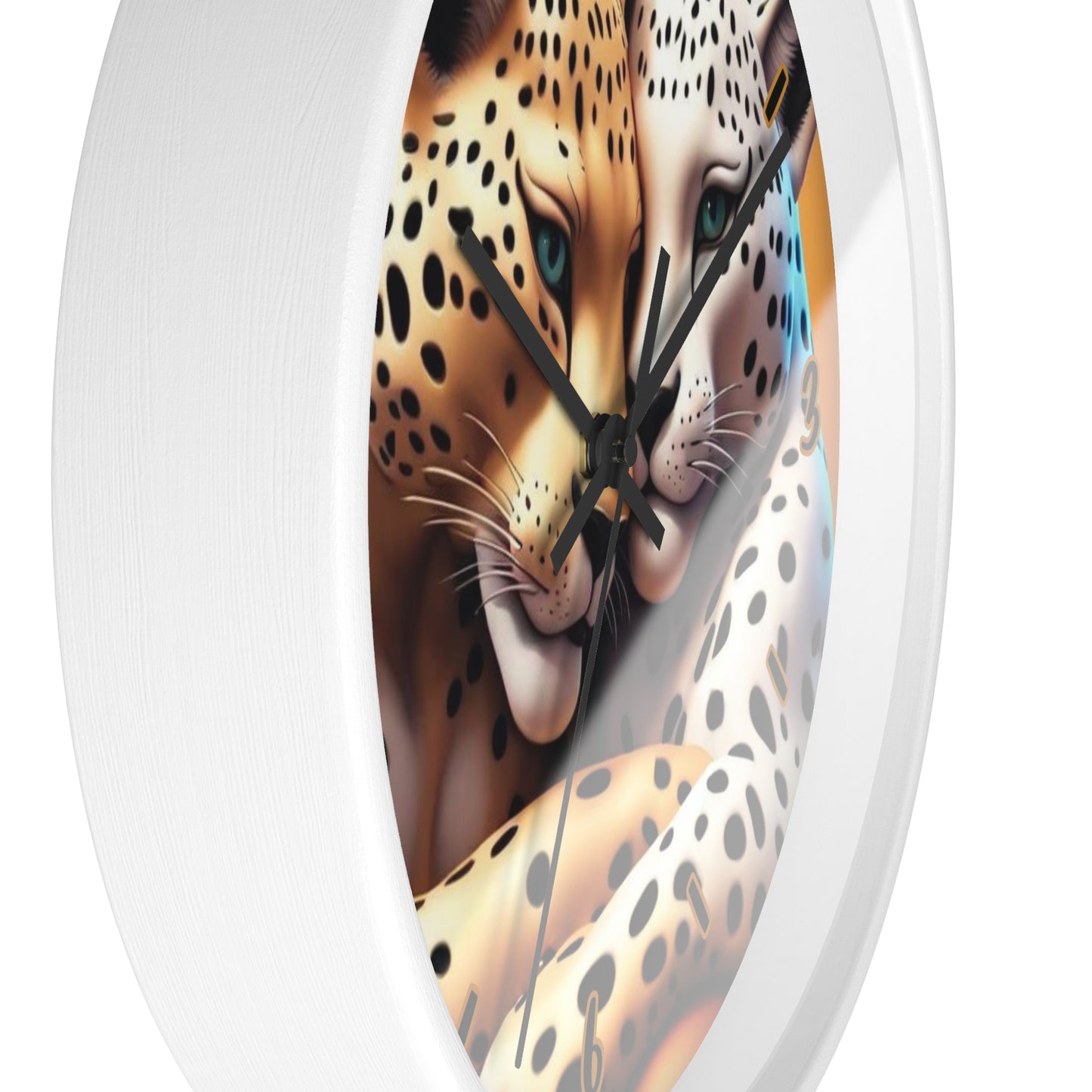 "Leopard Lovers" Wall Clock