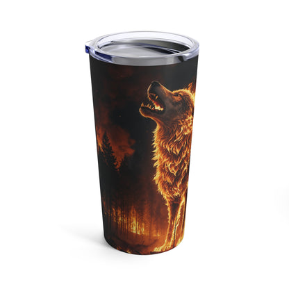 "Blazing Inferno Wolf Spirit" 20oz Tumbler