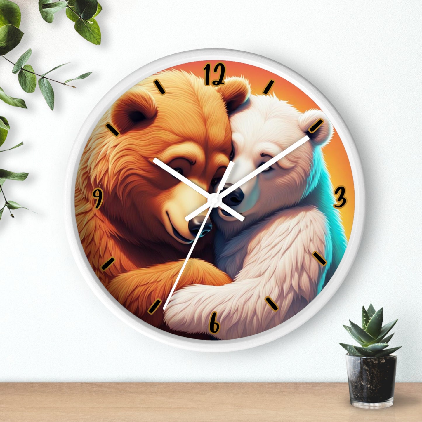 "Bear Hug" Wall Clock