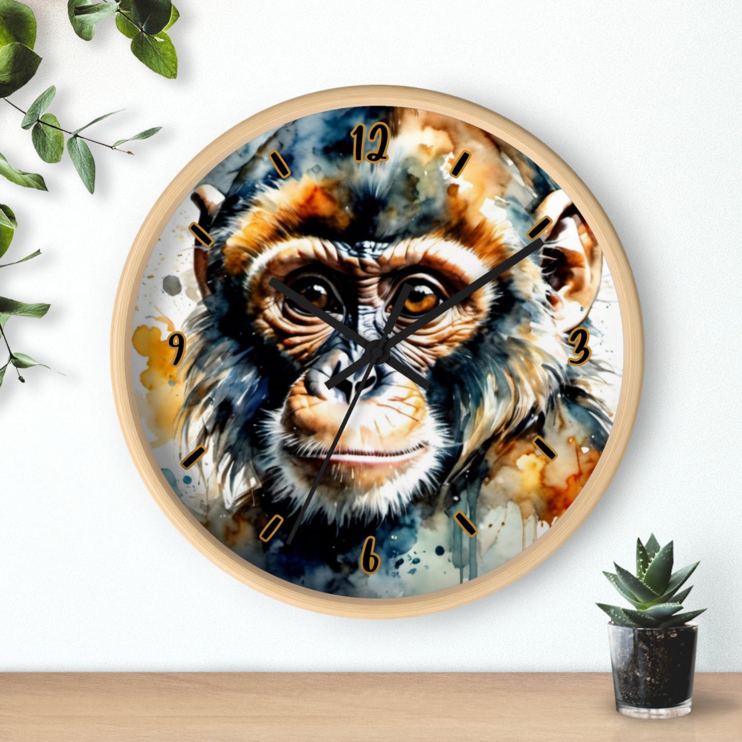 "Chimpanzee Charm" Wall Clock