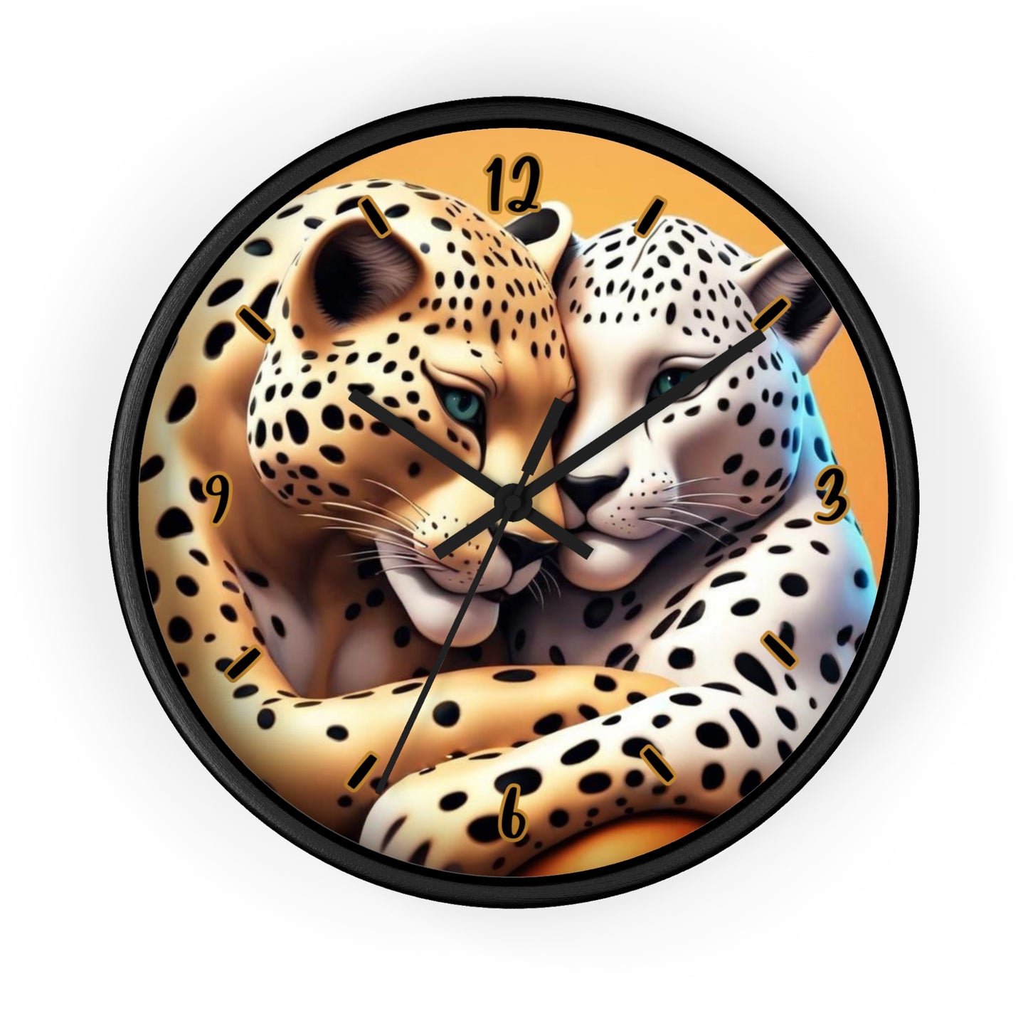 "Leopard Lovers" Wall Clock