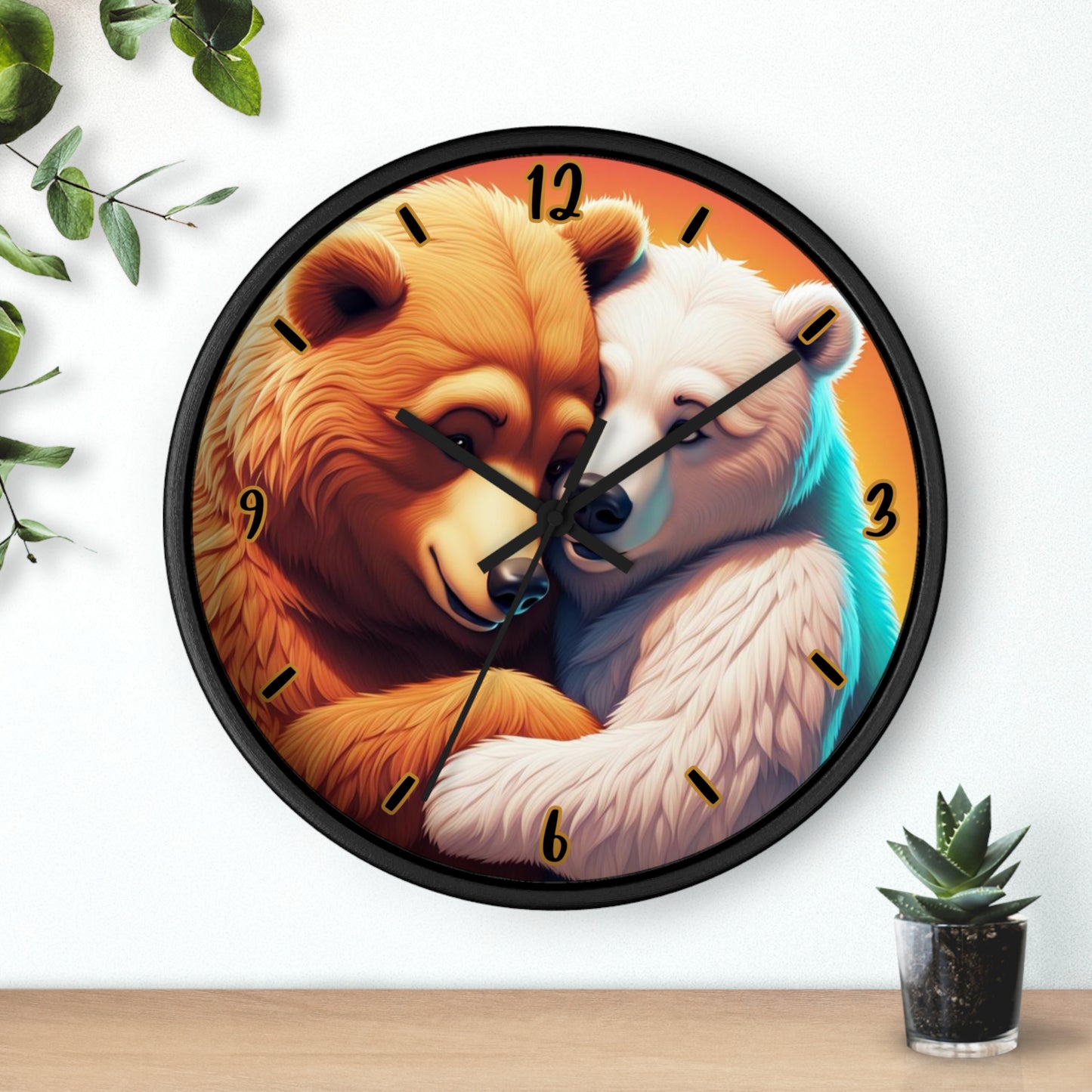 "Bear Hug" Wall Clock