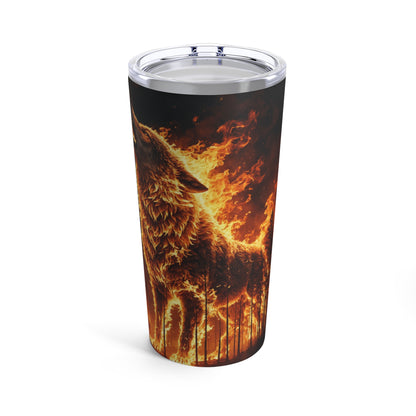 "Blazing Inferno Wolf Spirit" 20oz Tumbler