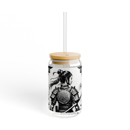 "Warrior Samurai" 16oz Glass Tumbler