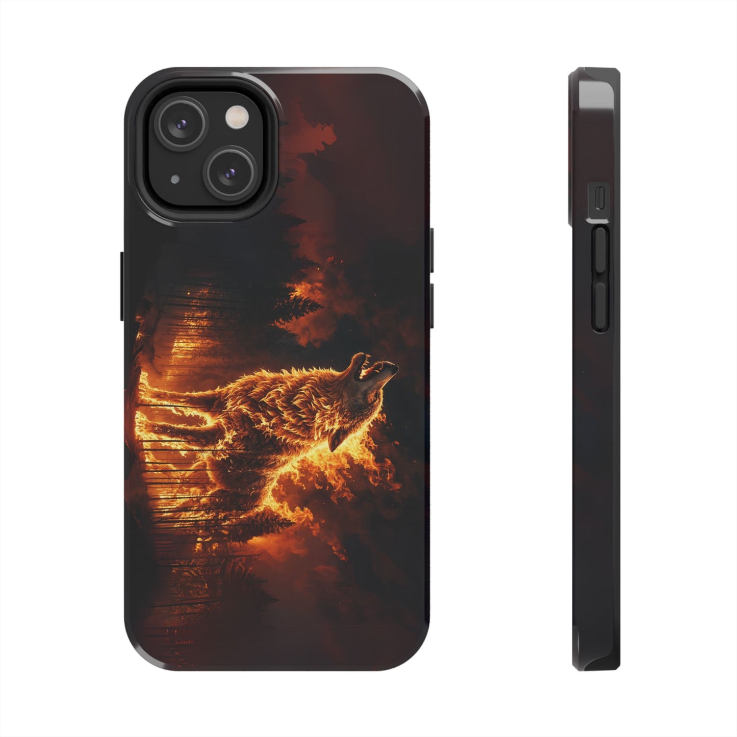 "Blazing Inferno Wolf Spirit" Tough Phone Case