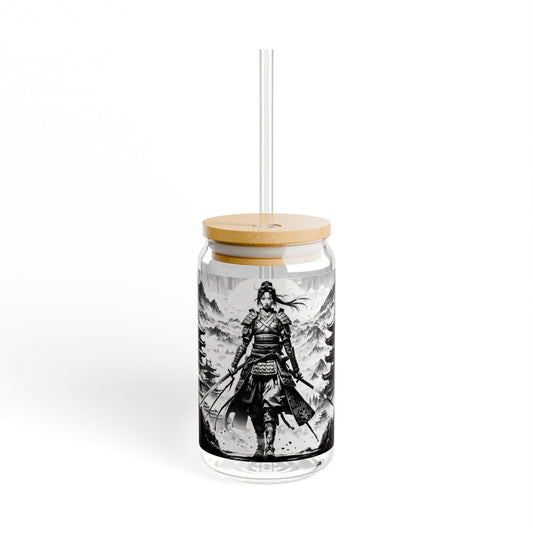 "Samurai Warrior" 16oz Glass Tumbler