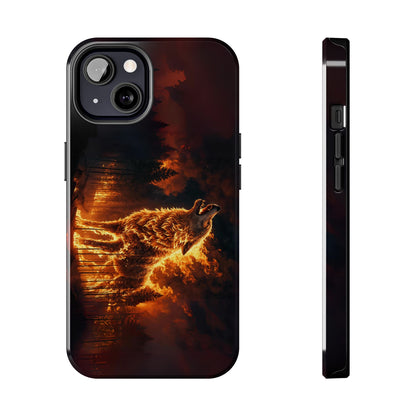 "Blazing Inferno Wolf Spirit" Tough Phone Case